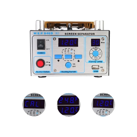 Podgrzewacz, separator wyświetlaczy WEP 946D-III z lampa LED UV