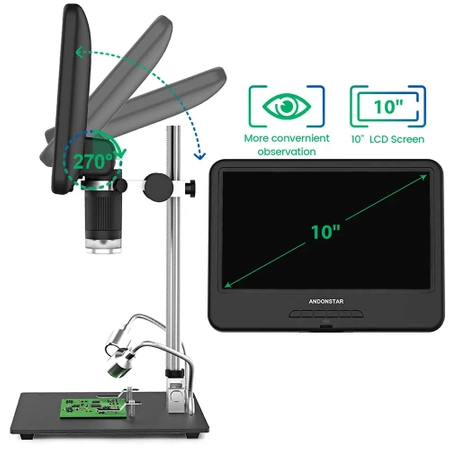 Mikroskop cyfrowy z ekranem IPS 10.1 cala, AD210 ANDONSTAR