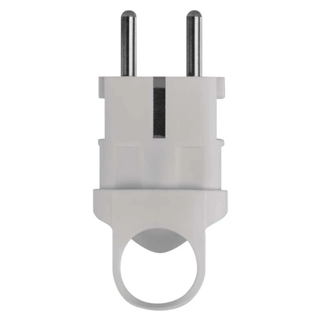 Wtyczka kątowa biała 230V AC z uchwytem, Emos P0039