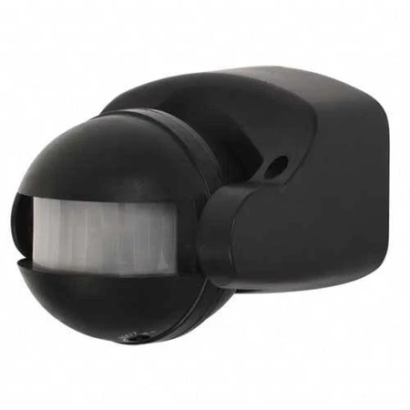 Czujnik ruchu PIR 180° IP44 1000W czarny
