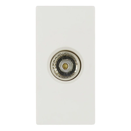 Moduł 1/2 - gniazdo antenowe TV - biały - kompatybilny z ramkami Tawoia Glass