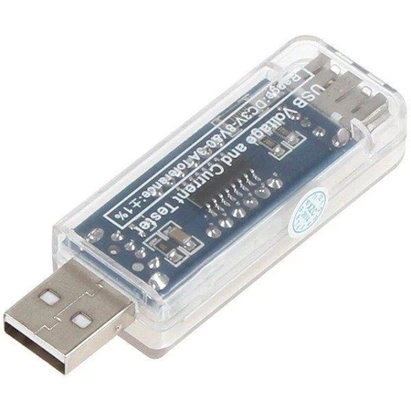 Tester USB: pomiar napięcia, prądu oraz mocy - 3-8V i 0-3A i moc do 20W