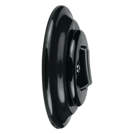 Włącznik światła podwójny z ramką, ceramiczny, montaż podtynkowy, kolor czarny Ceramic Loft