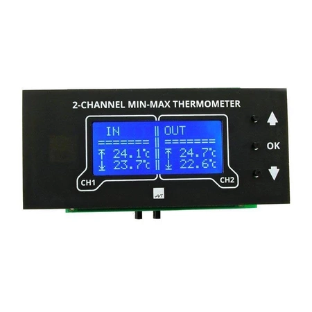 Termometr MIN-MAX 2-kanałowy z alarmem - zlutowany KIT AVT 1999