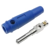 Wtyk bananowy NRC z otworem 4mm, niebieski