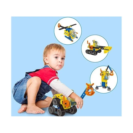 Klocki konstrukcyjne: Maszyny, pojazdy budowlane 6w1