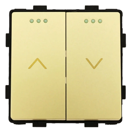 Włącznik szklany żaluzji rolet - złoty - Tawoia Glass