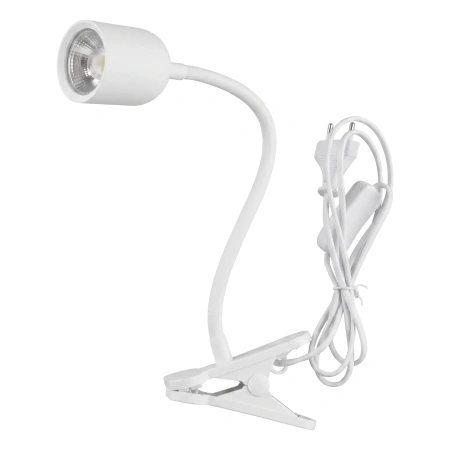 Lampka LED z klipsem biała, 4W, 420lm, 4000 K, zasilanie 230V