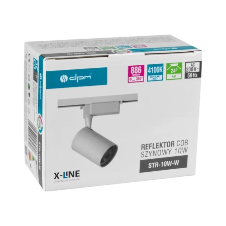 Reflektor szynowy LED 10W, 886lm, 4100K, biały