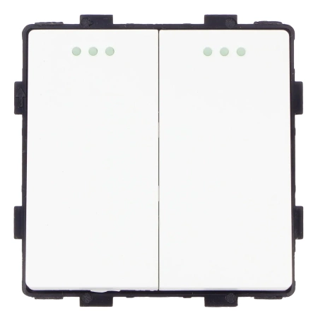 Moduł - Włącznik światła podwójny - biały - Tawoia Glass