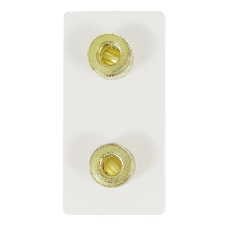 2 gniazda banan 4mm Audio Stereo biały, moduł 1/2 do ramki Tawoia Glass