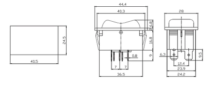 Przełącznik samochodowy ASW-27 12V/40A (on)-on-(on)