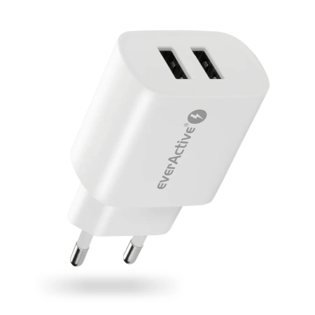Ładowarka sieciowa everActive SC-220 2xUSB 12W BIAŁA iQ Smart Charging