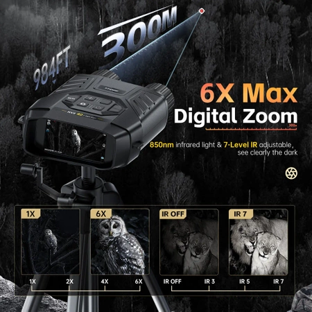 Noktowizor cyfrowy - lornetka - kamera, zasięg do 300m, FNIRSI NVS-40