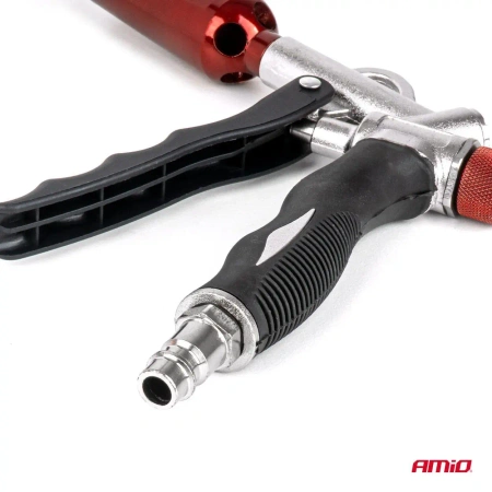 Pistolet do przedmuchiwania z dyszą Venturiego, przyłącze 1/4", 3 wymienne dysze - AMiO 04928
