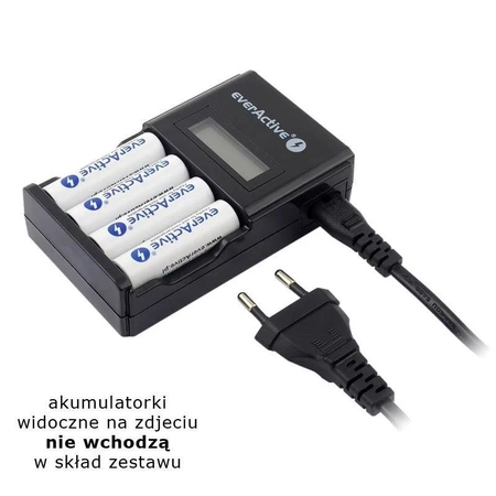 Ładowarka akumulatorów 4x AA/AAA, everActive NC-450