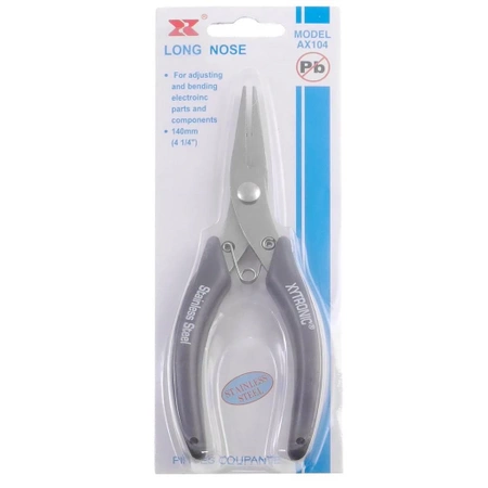 Szczypce proste wydłużone 140mm, profesjonalne, Xytronic AX104