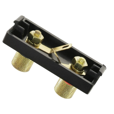 2 gniazda banan 4mm Audio Stereo czarny, moduł 1/2 do ramki Tawoia Glass
