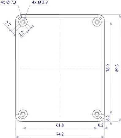 Obudowa 74x89, h=41mm, Z54