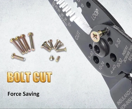 Narzędzie uniwersalne (obcinaczki, ściągacz izol., Zaciskarka) CP-412G Proskit