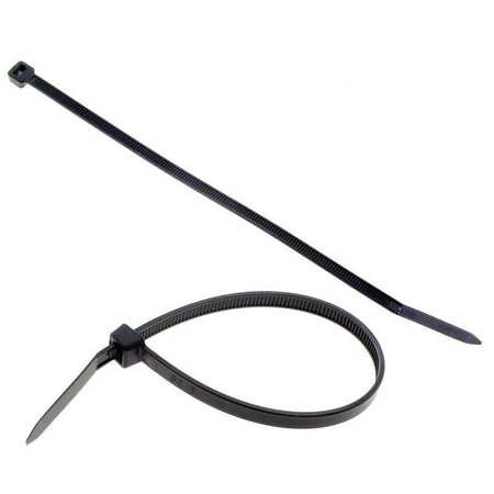 Opaski zaciskowe 300 x 4,8 mm, czarne, 100 szt., Dantom