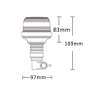 Lampa ostrzegawcza LED do pojazdu, 25W, 24 LED, światło pomarańczowe, trzpień FLEX, R65 R10, ALR0075