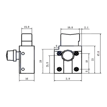Wyłącznik do szlifierek kątowych 10A/250V KR83