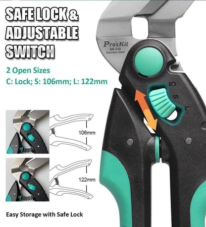 Nożyce uniwersalne kątowe 250mm SR-339 Proskit