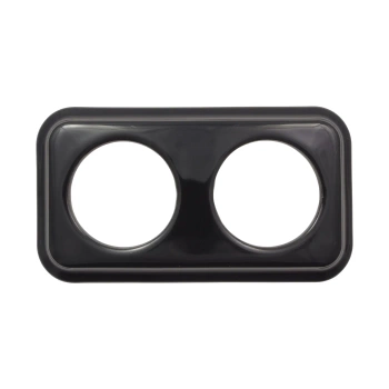 Ramka podwójna kwadratowa ceramiczna czarna Ceramic Loft