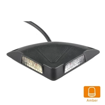 Lampa ostrzegawcza LED do pojazdu, 2W, 4 LED, światło pomarańczowe, śruby, R10, 12V/24V, L1982