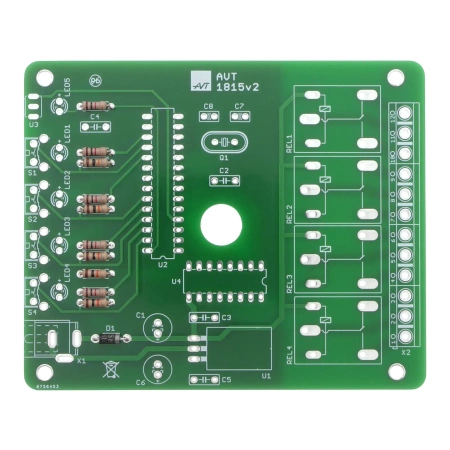 Przełącznik IR 4-kanałowy 10 A / 230 V - zlutowany KIT AVT 1815