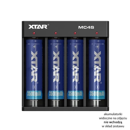 Ładowarka do akumulatorów cylindrycznych 18650 Li-ion / NiMH XTAR MC4S