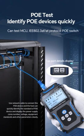 Profesjonalny tester kabli sieciowych, Tester LAN Noyafa NF-8209 PRO