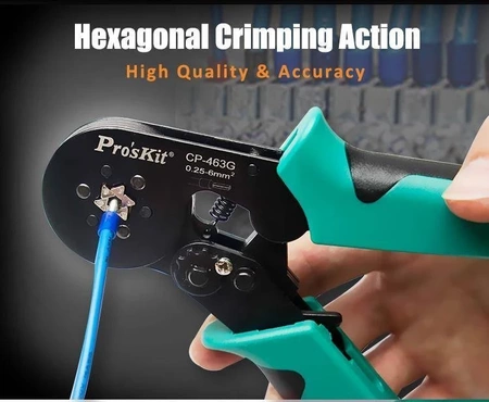 Zaciskarka tulejek 0.25-6mm2, Proskit CP-463G