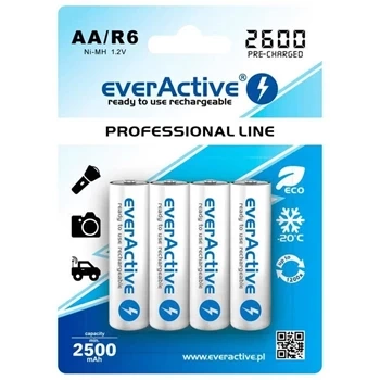 Akumulator R6 (AA) NiMH 1.2V 2600mAh 4szt, ready to use