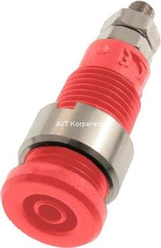 Gniazdo bezpieczne 2mm M3, 10A, czerwone