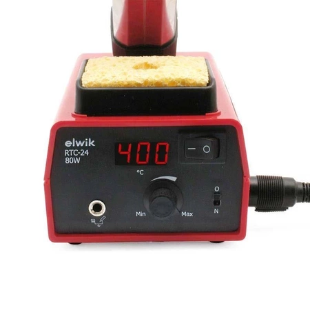 Stacja lutownicza RTC-24 80W, cyfrowy odczyt temperatury, Elwik