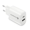 Ładowarka USB, ładowarka sieciowa, szybkie ładowanie QC3.0 + USB-C PD PPS 25W, everActive SC-370Q