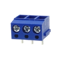 Złącze śrubowe 3 pola, raster 5, h=9mm kątowe DG300