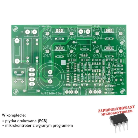 Falownik 1-fazowy, PCB's i mikroprocesor do projektu AVT5360