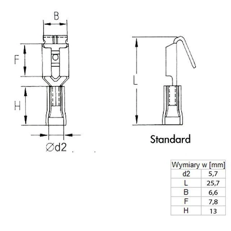 Rozgałęźnik konektorowy izolowany płaski 6.3mm, 4-6mm, SGE