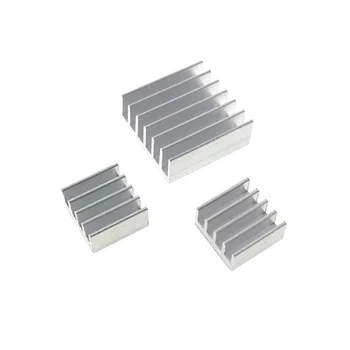 Radiatory samoprzylepne 14x14x5mm + 2x 9x9x4mm, pasują do Raspberry Pi