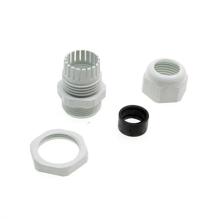 Przepust kablowy, dławnica kablowa, IP68, gwint M25, biały