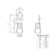 Końcówka widełkowa izolowana M8 4-6mm² 6.4mm - końcówka kablowa SGE