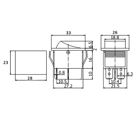Włącznik ON-OFF 15A 230VAC żółty/pomarańczowy, podświetlany, MK621