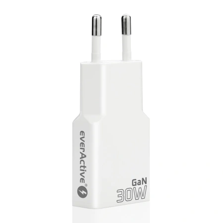 Ładowarka sieciowa everActive SC-385Q 2xUSB-C 30W BIAŁA