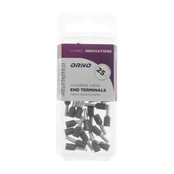 Tulejka kablowa izolowana 2.5mm² 8mm - końcówka tulejkowa miedziana, blister 25szt