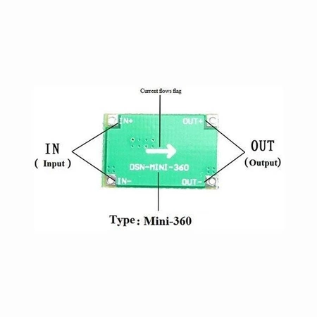 Przetwornica StepDown DC-DC - Mini 360 - 1.8A, 4.75-23V do 1-17V - układ zasilający do dronów