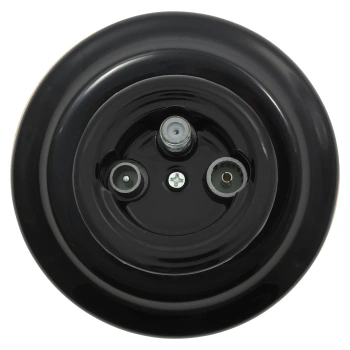 Gniazdo TV/SAT okrągłe z ramką, czarne, montaż podtynkowy, Ceramic Loft