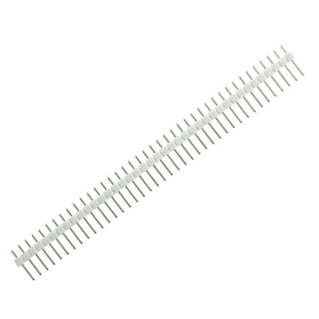 Listwa kołkowa goldpin 1x40 pin, raster 2,54 mm, prosta, biała